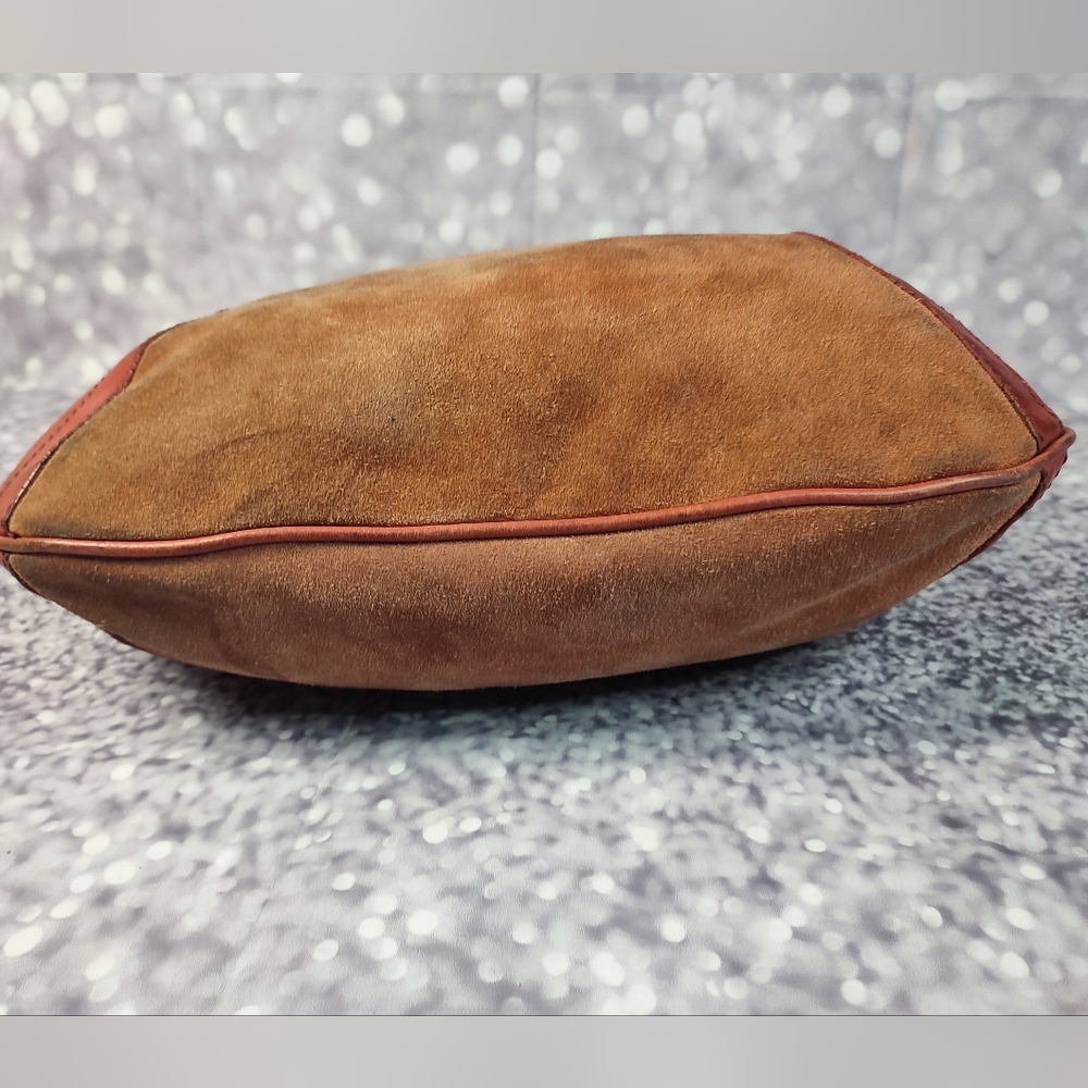 B Makowsky Suede and Leather Handbag - Picture 3 of 12